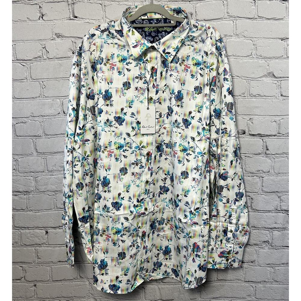 Robert Graham Sumter Shirt 4XL NWT Colorful Floral Stretch Button Down